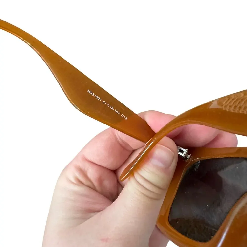 Mosanana Orange Square cat eye sunglasses